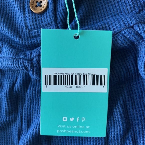 NWT Posh Peanut Girl Agate Waffle Thermal Set 10 Years - Picture 5 of 8